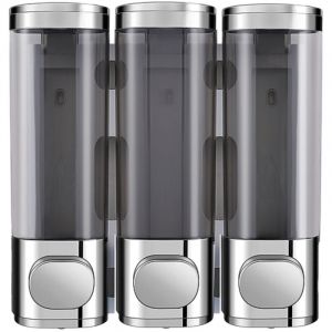 Zoternen - Distributeurs de Savon Mural 3 x 300ml, Distributeur de Savon de Douche, Distributeur de Shampoing et Apr&egrave;s-shampoing, Distributeur de