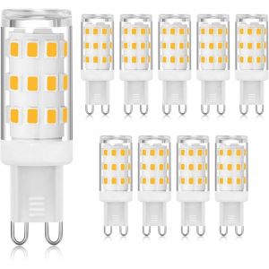 Ampoule LED G9 3000K blanc chaud 3W, ampoule LED à douille G9 à deux broches (équivalent halogène 40W), ampoules G9 à économie d'énergie pour lustre,