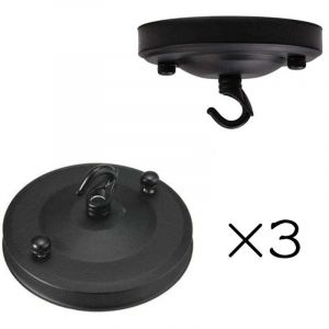 Trywise 3 pi&egrave;ces sont des crochets de plafond de lustre vintage, un support de plaque de crochet de rosace de plafond en fer forg&eacute; vintage, un lustre