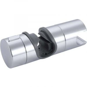 Curseur barre de douche, Support Douche &agrave; Main Rempla&ccedil;able, Support Pommeau de Douche 18-25MM &agrave; Diam&egrave;tre R&eacute;glable Chrome, gris