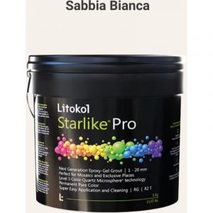 Mortier epoxy pour joints carrelage Starlike PRO 2,5kg LITOKOL Couleur du joint Starlike Pro Sabbia Bianca (Blanc)