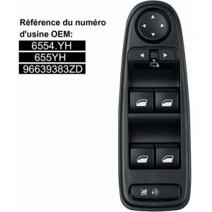 Trywise Commande Leve Vitre C4 Picasso 6554.YH Commutateur Interrupteur Bouton L&egrave;ve Vitre Pour Citroen C4 Grand Picasso