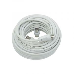 Câble coaxial Tv 10 Mètres + adaptateur