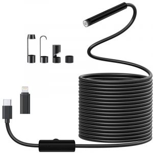 Aimoonsa - Camera Endoscopique D'inspection 1920 hd Serpent avec 8 led Pas de WiFi Camera Inspection Canalisation pour Android et iOS5M