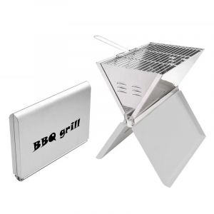 Gojoy - Barbecue de Camping barbecue pliable barbecue au charbon de bois barbecue plan barbecue de table en acier inoxydable 36x24cm