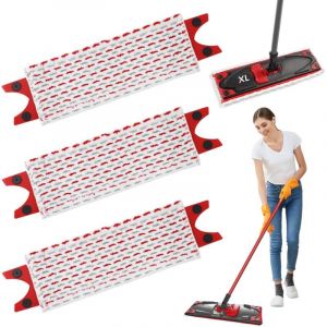 3 Pi&egrave;ces pour Vileda UltraMax XL Balai Serpilli&egrave;re Recharge Kit, 2en1 Microfibre Absorbante Recharge, pour Taches de Nettoyage pour Lavage Sol