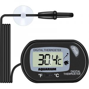 Thermom&egrave;tre Aquarium - LCD Digital Thermometre Aquarium avec Ventouse Et Sonde &agrave; Immersion pour Aquarium,Terrarium