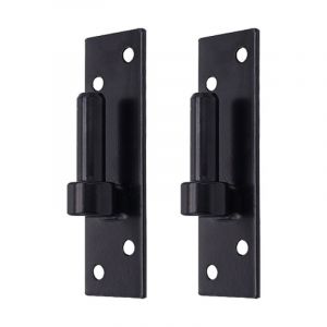 Store Menuiserie - 2 Gonds sur Platine, Noir, Diam&egrave;tre 14 mm, Acier, pour Volet Battant Bois et pvc