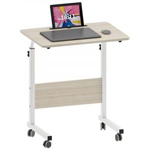 NEED Table Ordinateur Portable &agrave; roulettes Support Tablette 60 x 40cm Table Appoint pour Ordinateur Portable au Bord du Lit, du Canap&eacute;