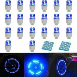 20PC Lumi&egrave;re de Valve de Roue, Lumi&egrave;res de Chapeau de Tige de Valve de Pneu de Roue Flash LED pour Le Motocycle, Voiture,Bicyclette