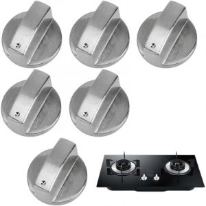 6 Pi&egrave;ces Bouton De Table De Cuisson,Couvercle De Bouton De 6 Mm,Accessoire De Remplacement Universel Pour Cuisini&egrave;re &agrave; Gaz,Contr&ocirc;leur De