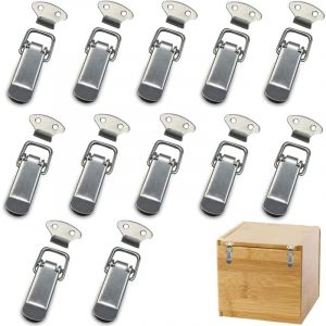 12 Pièces Fermeture à Levier Loquet à Ressort,Fermoir à Bascule Acier Inoxydable,Loquet Bascule en Acier Inoxydabl,Loquet à Bascule Pour