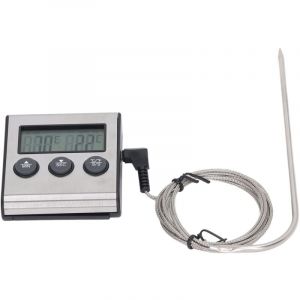 Thermom&egrave;tre de Cuisson &agrave; Lecture Instantan&eacute;e Thermom&egrave;tre Alimentaire Num&eacute;rique Sonde Thermom&egrave;tre de Four avec Minuterie de Temp&eacute;rature Pr&eacute;r&eacute;gl&eacute;e