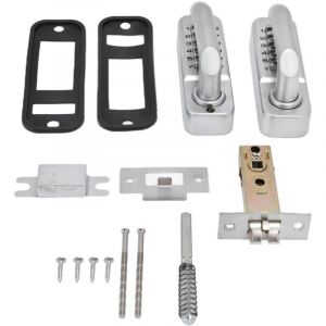 Serrure à combinaison mécanique à poignée double face serrure de porte de clture en fer forgé pour la maison de porte