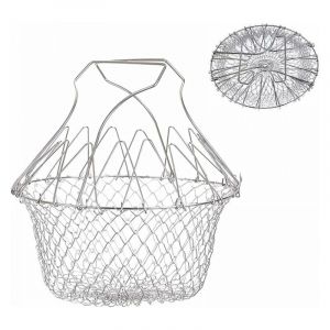 Cyslmuk - Panier à Frire, Panier a Salade Tamis Cuisine Inoxydable Fry Extensible Chef Panier Cuisine