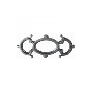 Frise en fonte pour appui de fenêtre ou garde-corps - Hauteur 125mm largeur 275mm - Double face - à souder Deco Fer Forge