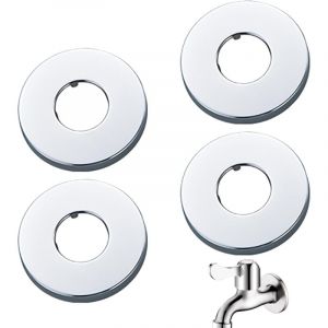 Largeight - Rosace Mitigeur Douche Acier Inoxydable (3/4) ø 27 mm x ø 70 mm x hauteur 10 mm 4pcs, Rosace Robinet Intérieur, Garniture Pour Robinet De