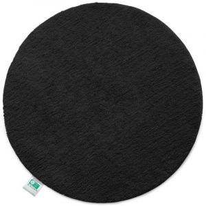Tapis de bain Sky, tapis de salle de bain rond Noir 120 cm de diam&egrave;tre