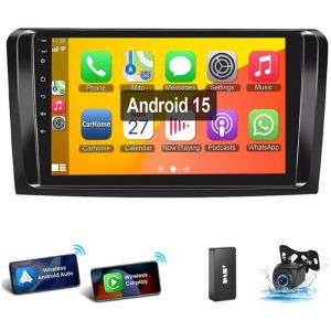 Essgoo - Autoradio Android 15 gps wifi pour Mercedes Benz Classe ml/gl W164 X164 2005-2011 1+32G dab cam