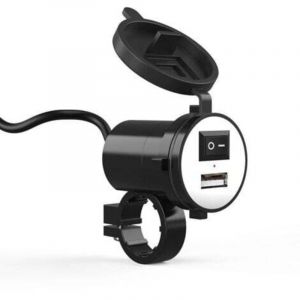 Chargeur Usb Moto &eacute;Tanche 12v,Support De Guidon Moto Universel Chargeur Moto Usb &eacute;Tanche Charge Moto Rapide 5v/2.1a Pour Le Chargement De Gps,