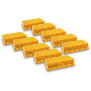 Vhbw - 10x Filtres plats pour aspirateur compatible avec Kärcher nt 55/1 Tact/Te/M, nt 561 Eco/Te/M, nt 611 Eco/Te/M, nt 611 mfw