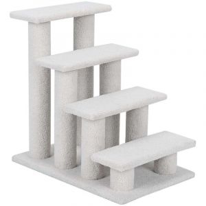 Northix - Escalier pour animaux 4 marches pour chats et chiens jusqua 25 kg escalier pour chat escalier pour chien beige