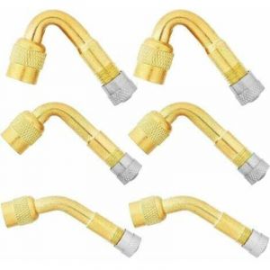 Pièces Pneu Valve Rallonge, 45°, 90°, 135° Extension Valve Pneu Valve de Adaptateur Raccord Prolongateur Coude, Embout de Gonflage Coudé pour Voiture