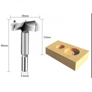 Meche a Bois, Diametre 38/42/50/55/65mm, Foret Fraise Carbure Pour Faconner Trou Travail du Bois, L'installation de Portes Sph&eacute;riques Bois, Tiroirs,