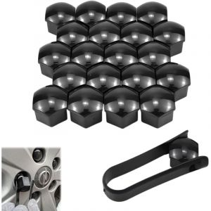 Cache Ecrou 17 mm, 20 Pi&egrave;ces 17mm Boulon Ecrou Couvre, Capuchons Protection Hexagonal pour &eacute;crous De Roue, Cache Boulon Universels 17mm(Gris) - Lntyq