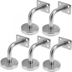 Support de main courante en acier inoxydable, support de montage mural, support de main courante d'escalier, adapt&eacute; aux escaliers, 5 pi&egrave;ces