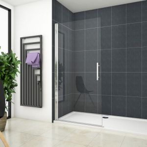 Ocean Sanitaire - Paroi de douche mobile paroi de douche à italienne 95cm, Océan paroi de douche pivotante Hauteur 180cm en verre anticalcaire