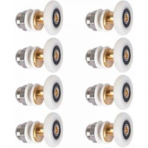 Roulette pour porte de douche - Roulettes coulissantes - Porte Rouleau - Roue de secours - 8pcs - 23mm