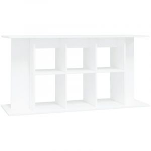 Support pour aquarium Meuble pour Aquarium blanc 120x40x60 cm bois d'ing&eacute;nierie CFW27859