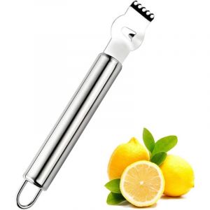 R&acirc;pe &agrave; zesteur de citron en acier inoxydable, outil de zesteur de citron, outil de zesteur d'agrumes pour &eacute;plucheur d'agrumes orange avec couteau &agrave;