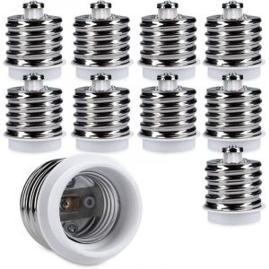 BEBUSINGOTO Adaptateur de douille 10x-convertisseur de douille 10x E40 &agrave; E27-adaptateur de support de lampe de Base E27 pour ampoule Led halog&egrave;ne