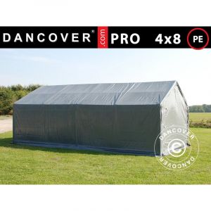 Dancover - Tente de Stockage Tente Abri pro 4x8x2x3,1m, pe, Gris