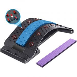 Masseurs pour le Dos, Magic Stretcher Fitness &Eacute;quipement de Stretch Soutien dos 4 niveaux r&eacute;glables 10 magn&eacute;tique,Etirement Lombaire,pour Hernie