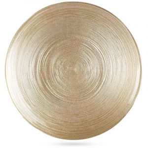 Assiette a dessert elegante en verre dore passe au lave vaisselle