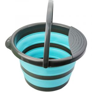 Einemgeld - Seau de 5 litres pliable en silicone Seau pliable &ndash; Seau de 5 l Seau en silicone pour nettoyage camping p&ecirc;che cuisine (5 l, bleu)