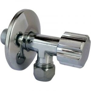 Ayor - somatherm for you Robinet d'arrêt à visser laiton m 12 x 17 pour tube en cuivre+ rosace