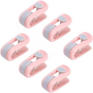 Ensemble de 6 pinces &agrave; draps, sans &eacute;pingles, comprenant des pinces pour couvre-lits, des attaches pour rideaux, des pinces antid&eacute;rapantes pour