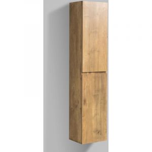 BERNSTEIN - Colonne de rangement Alice - 165 x 35 x 30 cm - couleur au choix Avec colonne lat&eacute;rale &agrave; gauche, Ch&ecirc;ne (6292)