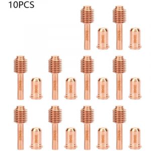 &Eacute;lectrodes consommables pour d&eacute;coupe Plasma 220478 + 10 buses 220480, pointe pour d&eacute;coupeur Plasma, 10 pi&egrave;ces