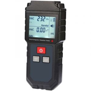 Tuserxln - Testeur de rayonnement &eacute;lectromagn&eacute;tique portable, d&eacute;tecteur de dosim&egrave;tre de champ magn&eacute;tique de champ &eacute;lectrique, avec alarme sonore et