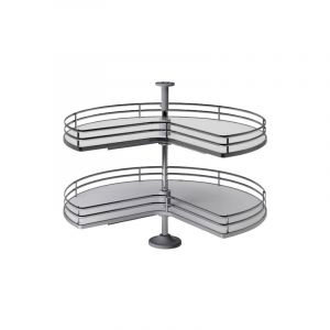 Tourniquet 3/4 rond - Décor : Blanc / Fil chromé - Diamètre : 820 mm - Pour caisson : 900 x 900 mm Inoxa Industrie