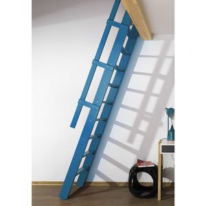Matis&egrave;re - Escalier de meunier: 55cm de large - Hauteur &agrave; franchir 3m - Couleur : Bleu Clair (ral 5012) - MSP/R5012
