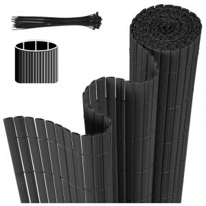 Einfeben - Canisse en pvc Brise Vue résistant,pour le jardin, Balcon ou terrasse,Gris anthracite,120 x 500 cm