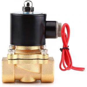 220V 1/2-inch Vanne Électromagnétique Électrique, Électrovanne Normalement Fermée pour le Gaz, Air, Huile, eau - Sollbry