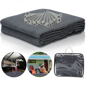 Swanew Auvent tapis étanche camping tapis tente sol extérieur tente bâche pique-nique couverture caravane 250x250CM
