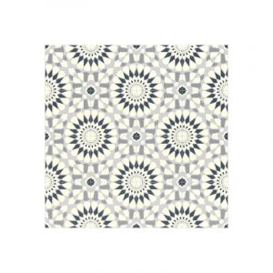 Décoweb - Sol Vinyle Style - Carreaux de ciment motif mosaïque bleu - Rouleau de 2m x 6m
